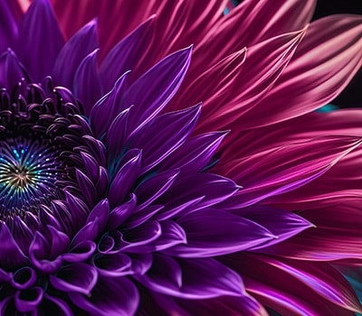 Purple and red floral design